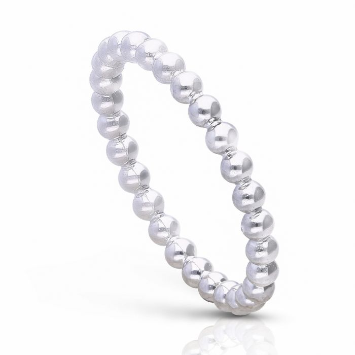 Diamonfire Plain Ball Ring by Gecko Jewellery - Sterling Silver Band