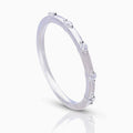 Diamonfire Studded Zirconia Ring by Gecko Jewellery – Elegant Silver