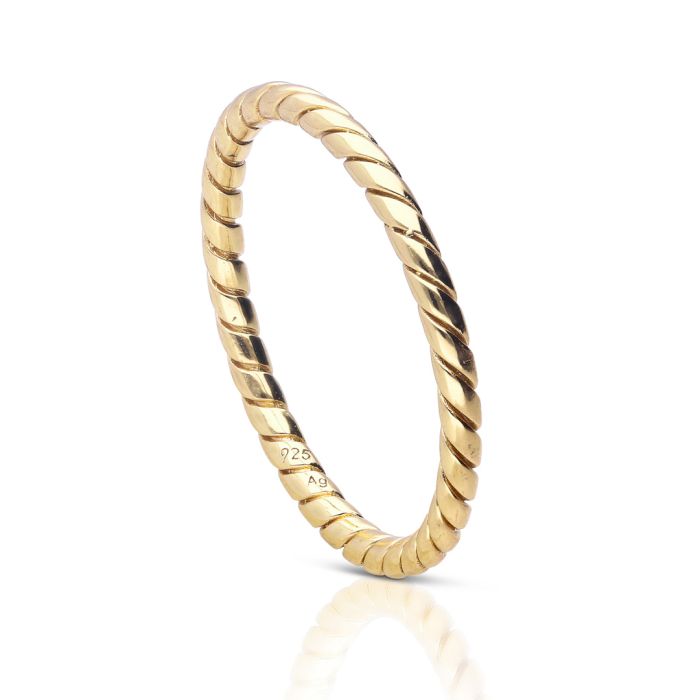 Diamonfire Plain Twist Ring by Gecko Jewellery Retail - Sterling Silver