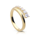 Gecko Jewellery Sterling Silver Yellow Gold Wrap Ring with Zirconia