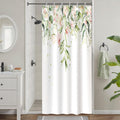 Uiiooazy Green Eucalyptus Shower Curtain | Waterproof Floral Fabric