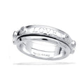 Gecko Jewellery Love Spinner Ring – Sterling Silver with Zirconia