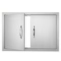 VEVOR Stainless Steel BBQ Access Door - 28x19 Inch Flush Mount Double Door