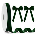 INGLAKE Dark Green Velvet Ribbon - 25mm x 25 Yards for Gift Wrapping