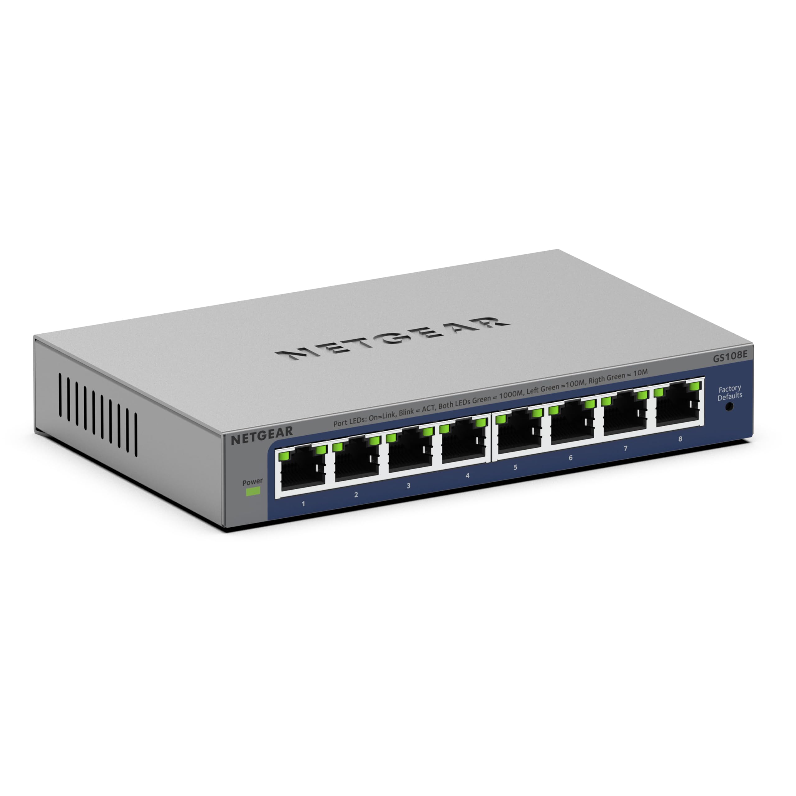 Netgear GS108EV4 8-Port Smart Managed Gigabit Ethernet Switch