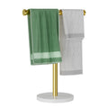 Blemoacha T-Shape Freestanding Towel Rack – Stainless Steel & Marble Base