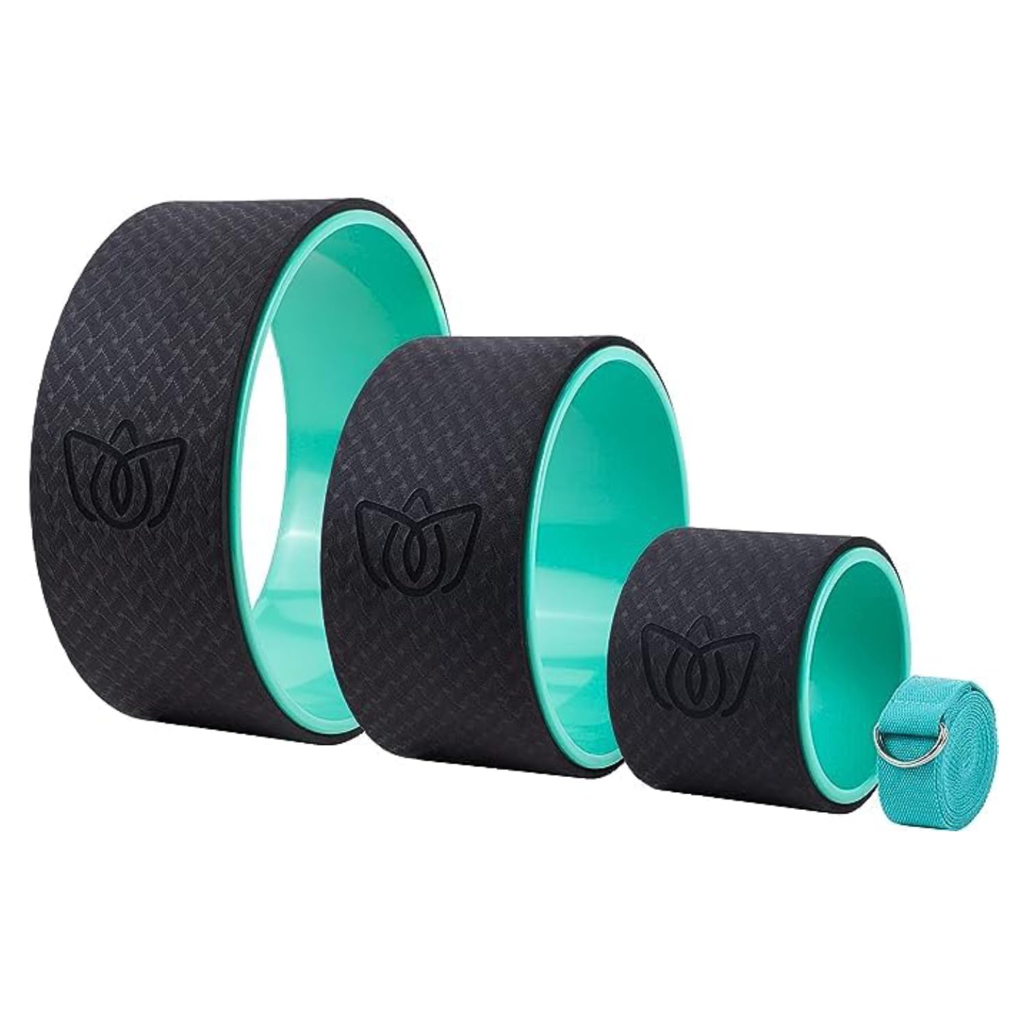 Florensi Yoga Wheel 3-Pack - Back Roller and Stretcher for Pain Relief