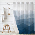 Wohnvoraus Pink Marble Hookless Shower Curtain with Snap-in Liner | 71x74