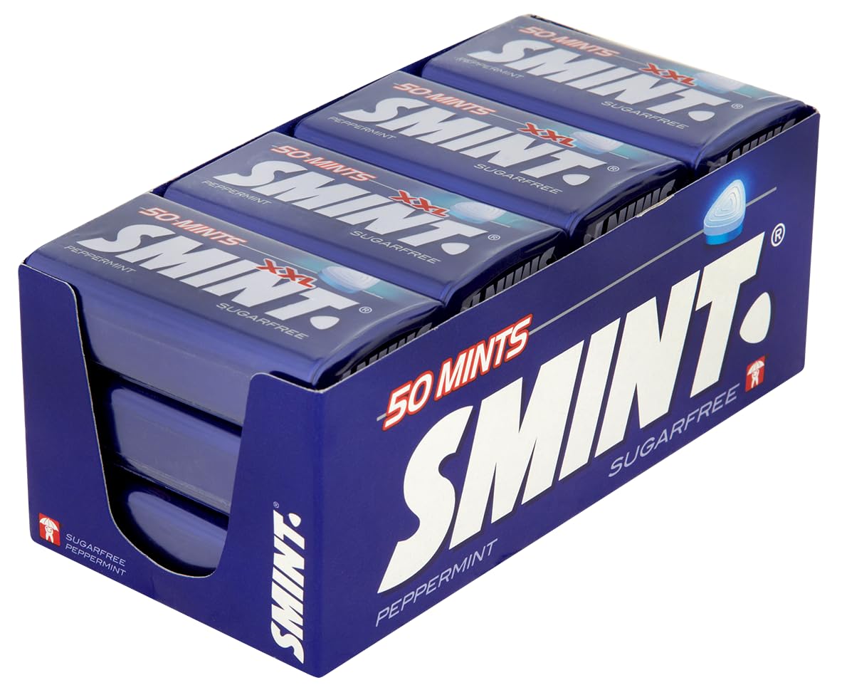 Smint Peppermint Sugar Free Mints – 50 XXL Pastilles (12 Pack)