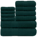 GC Gaveno Cavailia 10 Piece Cotton Towel Bale Set | 450 GSM Dark Green