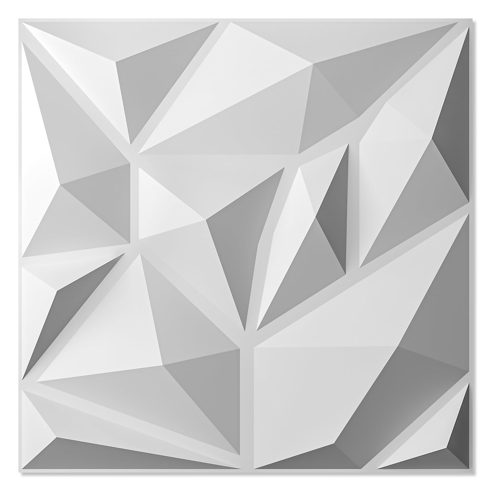 Art3d 3D Wall Panels | 20 Pack White PVC Interior Decor, 11.8"x11.8"