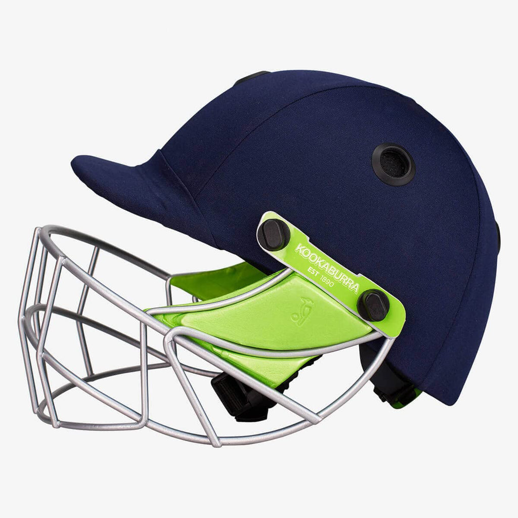 Kookaburra Pro 600 Cricket Helmet – Navy Steel Faceguard – L/XL