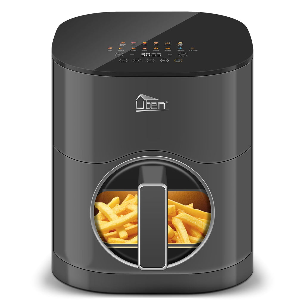 Uten Dual Blaze Air Fryer 5.5L | 14-in-1 Smart Cooker with Visual Window
