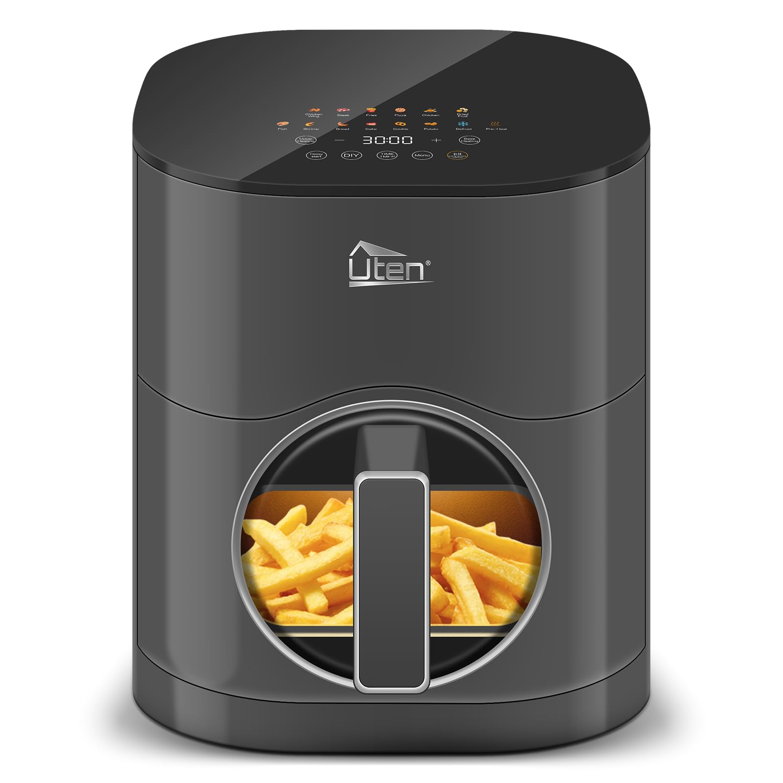 Uten Dual Blaze Air Fryer 5.5L | 14-in-1 Smart Cooker with Visual Window