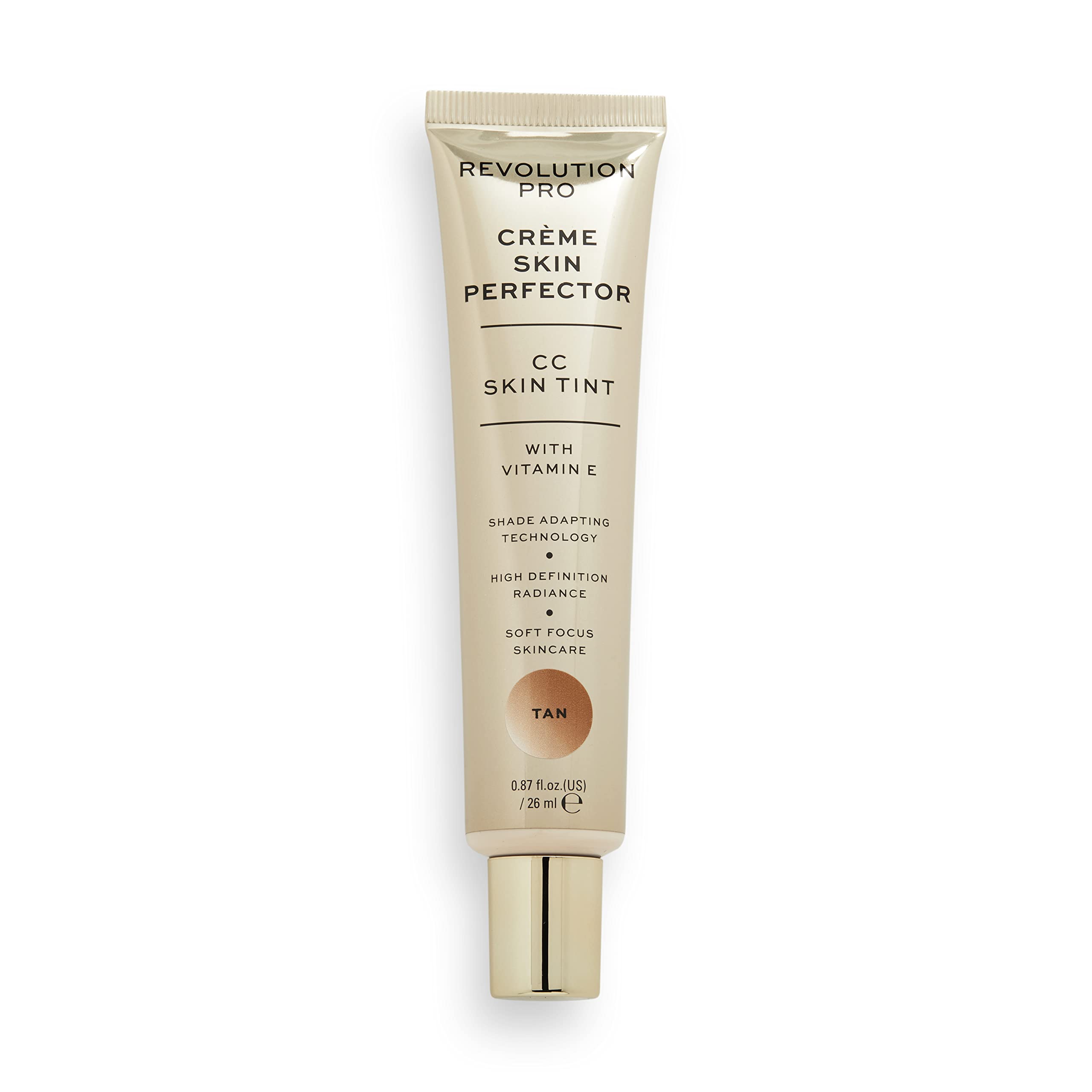 Revolution Pro CC Perfecting Skin Tint – Shade Adapting Foundation, Tan