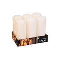Spaas Unscented Pillar Candles – 100 Hour Burn Time, Ivory, 6-Pack