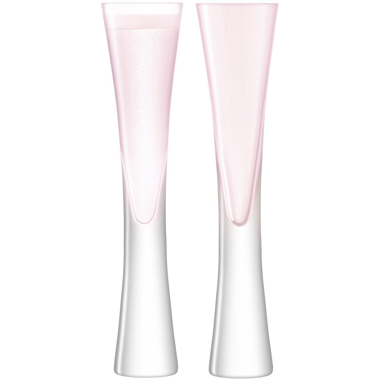 LSA International Moya Champagne Flutes - 170ml Blush Pink Glass, Set of 2