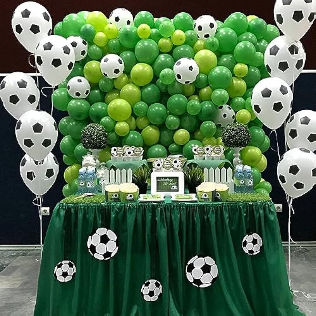 35 Pcs Football Balloons – 12 Inch Black & White Latex Party Decor