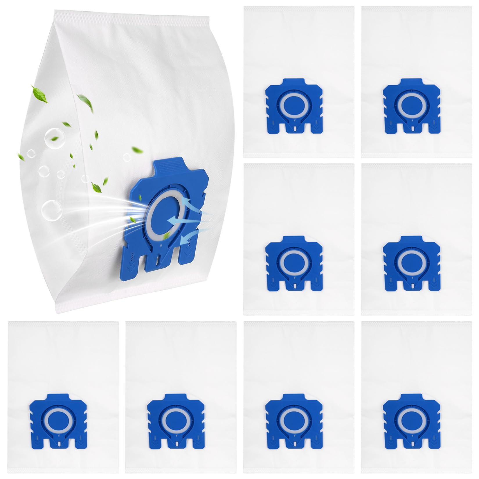 GN Vacuum Bags for Miele Classic C1 C2 C3 S2 S5 S8 – 8 Pcs