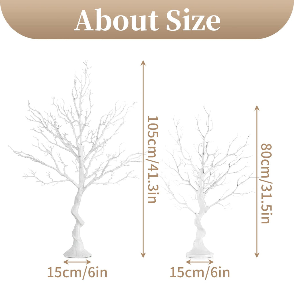 Sziqiqi 80cm White Twig Tree Centerpiece | Decorative Wishing Tree for Tables