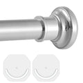 No Drill Shower Curtain Rod – 76-123cm Stainless Steel Pole