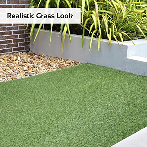 GardenKraft Artificial Grass - 4m x 1m High Density 20mm Pile Turf