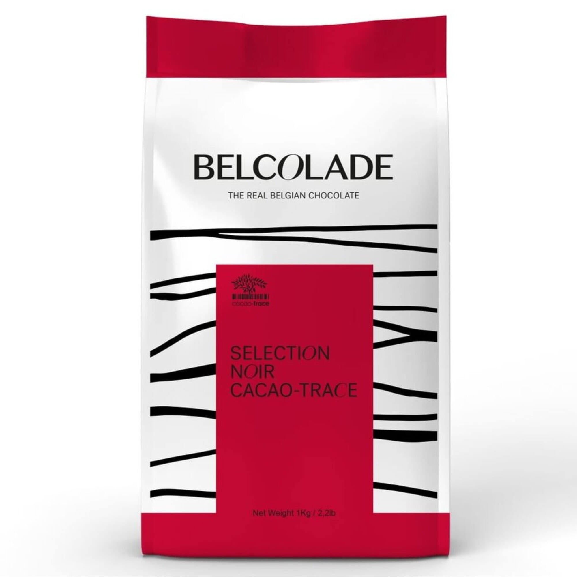 Belcolade Dark Chocolate 55% Cacao-Trace Belgian Couverture Buttons - 1kg