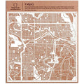 Calgary Paper Cut City Map -  Minimalist Wall Art 30x30cm