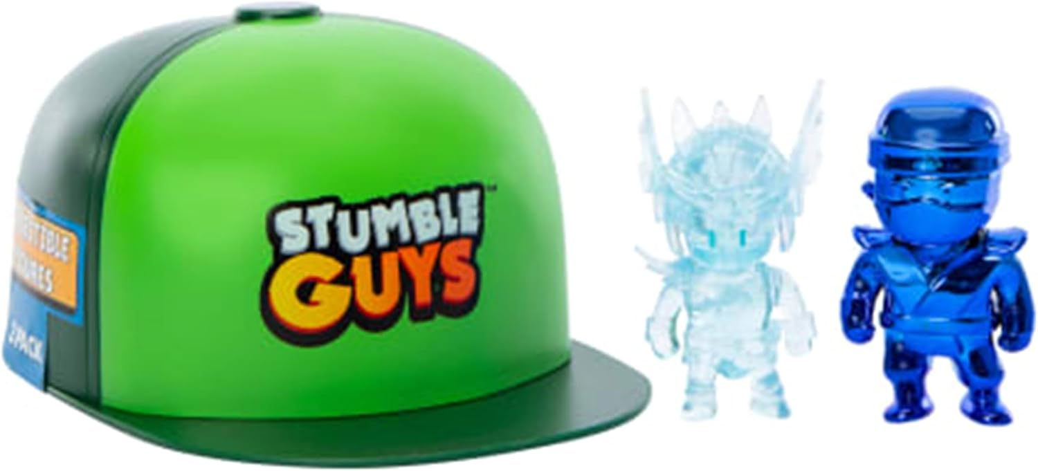 Snaps Stumble Guys Hat and 2 Articulated Collectible Figures Set