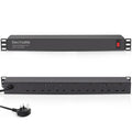 ElecVoztile 7-Way Rack Mount PDU Power Strip | 1U Surge Protection | 19''