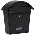 Burg-Wachter Classic 2 Post Box – Matt Black Galvanised Steel Mailbox