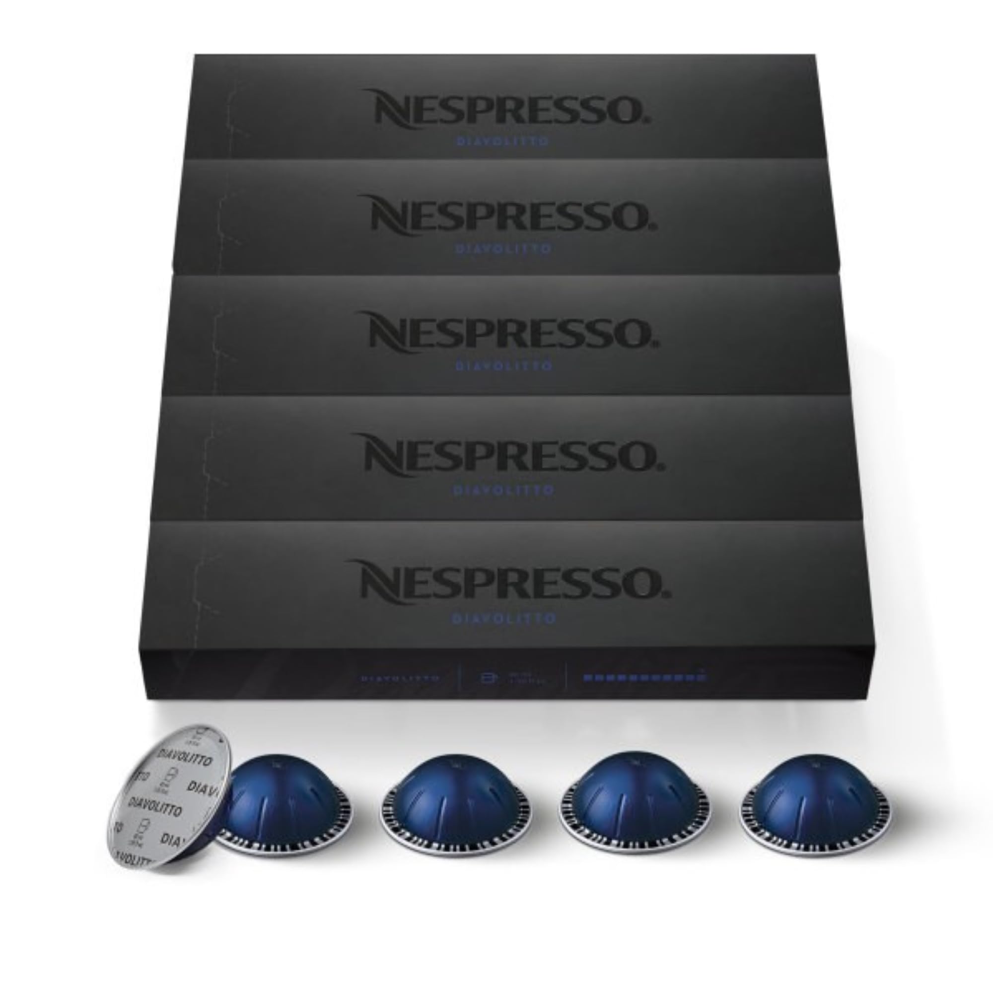 Nespresso VertuoLine Diavolitto Dark Roast Espresso Pods – 50 Count