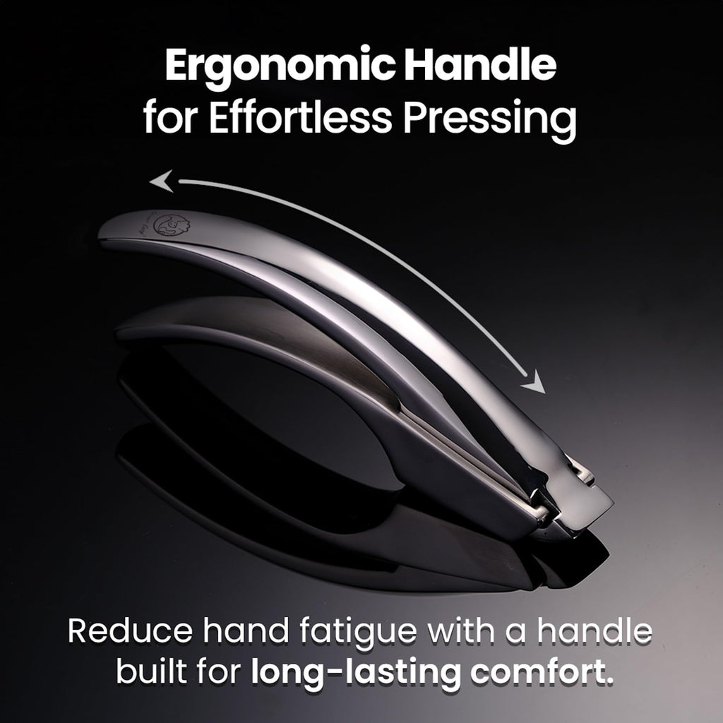 Stainless Steel Garlic Press with Coarse & Fine Handles