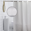 Jolof Store Extra Long No Hook Shower Curtain – White Textured Polyester