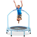 Jolof Store 38'' Kids Trampoline – Foldable Fitness Rebounder with Handrail