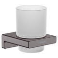 hansgrohe AddStoris Wall-Mounted Toothbrush Tumbler - Brushed Black Chrome