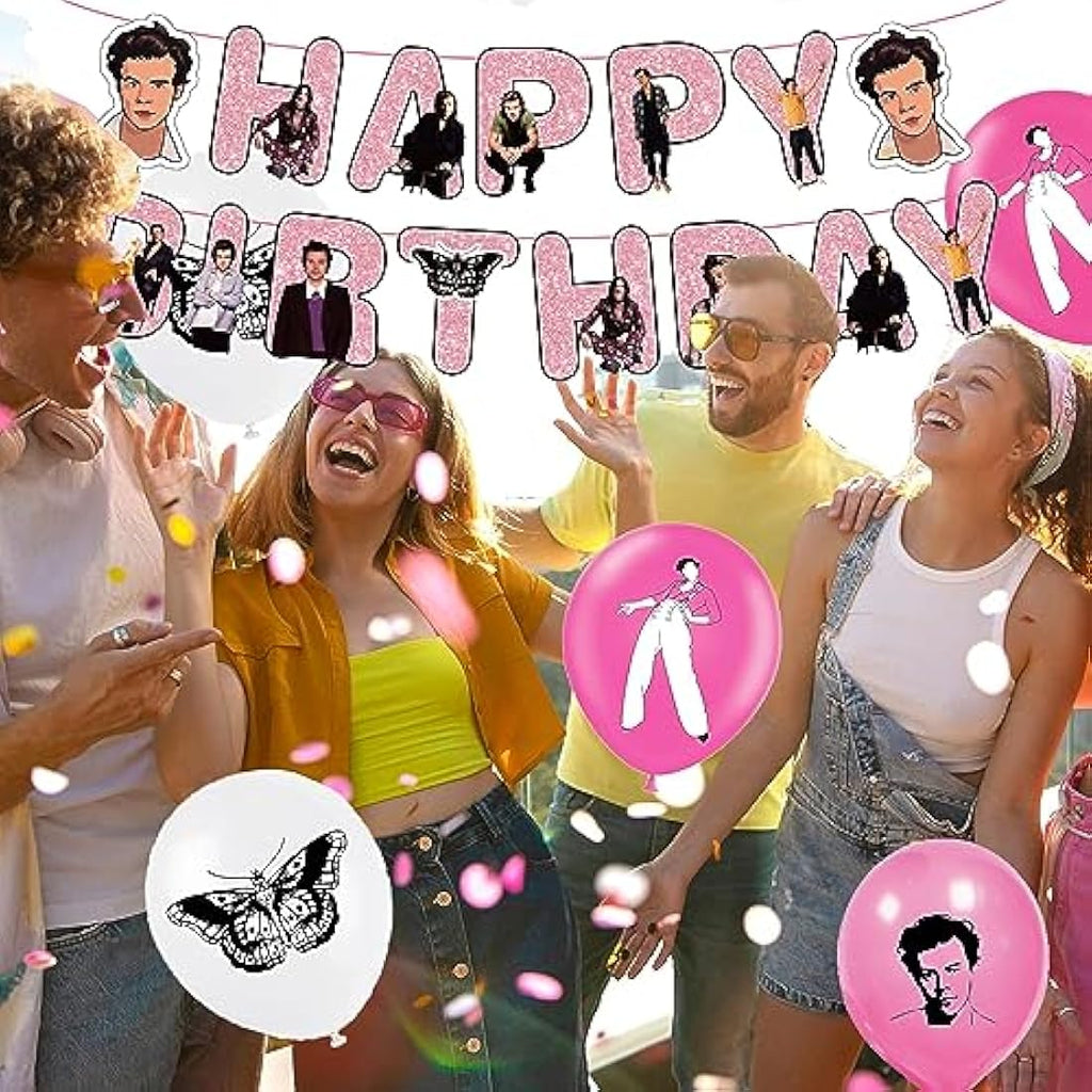 Music Singer Birthday Party Supplies - Banner, Cake Toppers