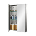 Fundin Stainless Steel Bathroom Mirror Cabinet | Double Door Medicine Cabinet