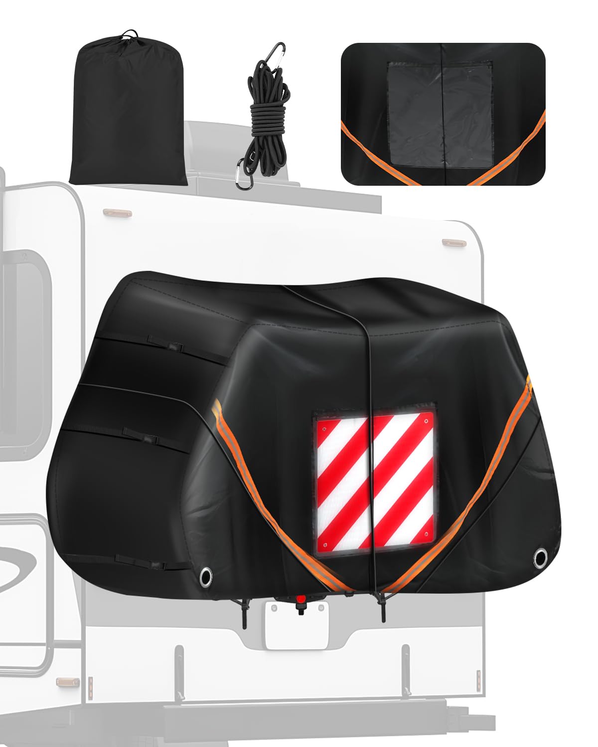 SUPAREE 3-Bike Waterproof Cover | 420D Heavy Duty Oxford for RV Transport