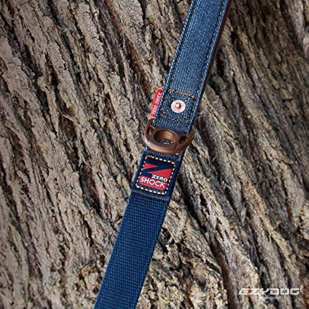 EzyDog Zero Shock Dog Lead – Shock Absorbing Leash, Denim, 48 Inch