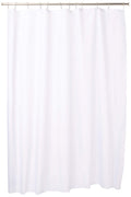 iDesign Waterproof Polyester Shower Curtain | Mould Resistant, White