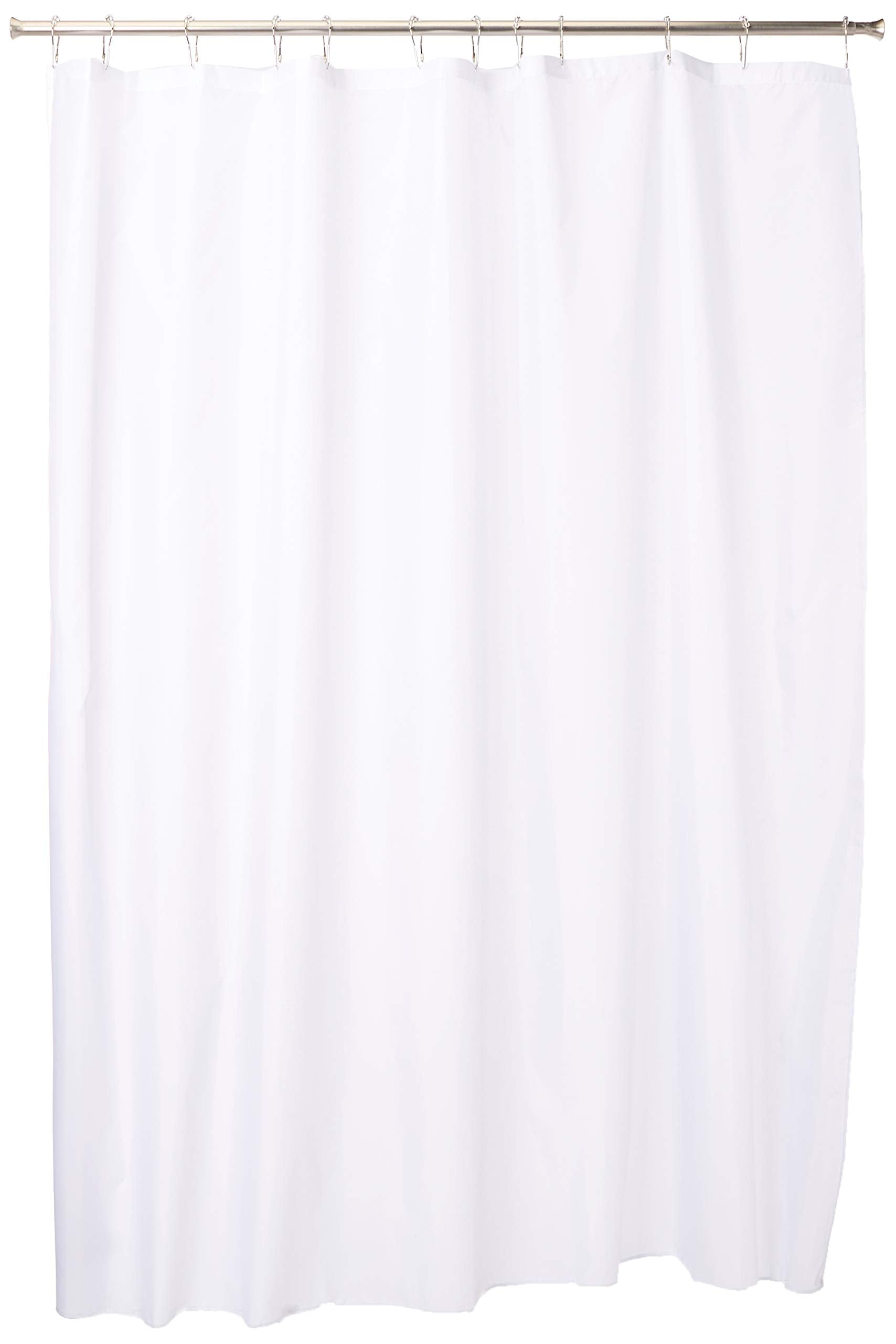 iDesign Waterproof Polyester Shower Curtain | Mould Resistant, White