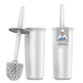 MR.SIGA Toilet Bowl Brush and Holder - White Durable Bristles, 2 Pack