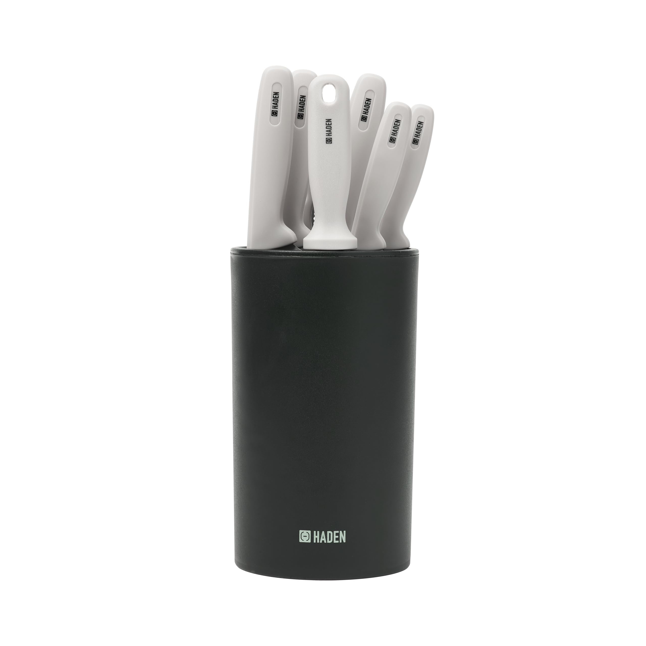Haden 8-Piece Knife Block Set | Stainless Steel Kitchen Knives with Sharpener
