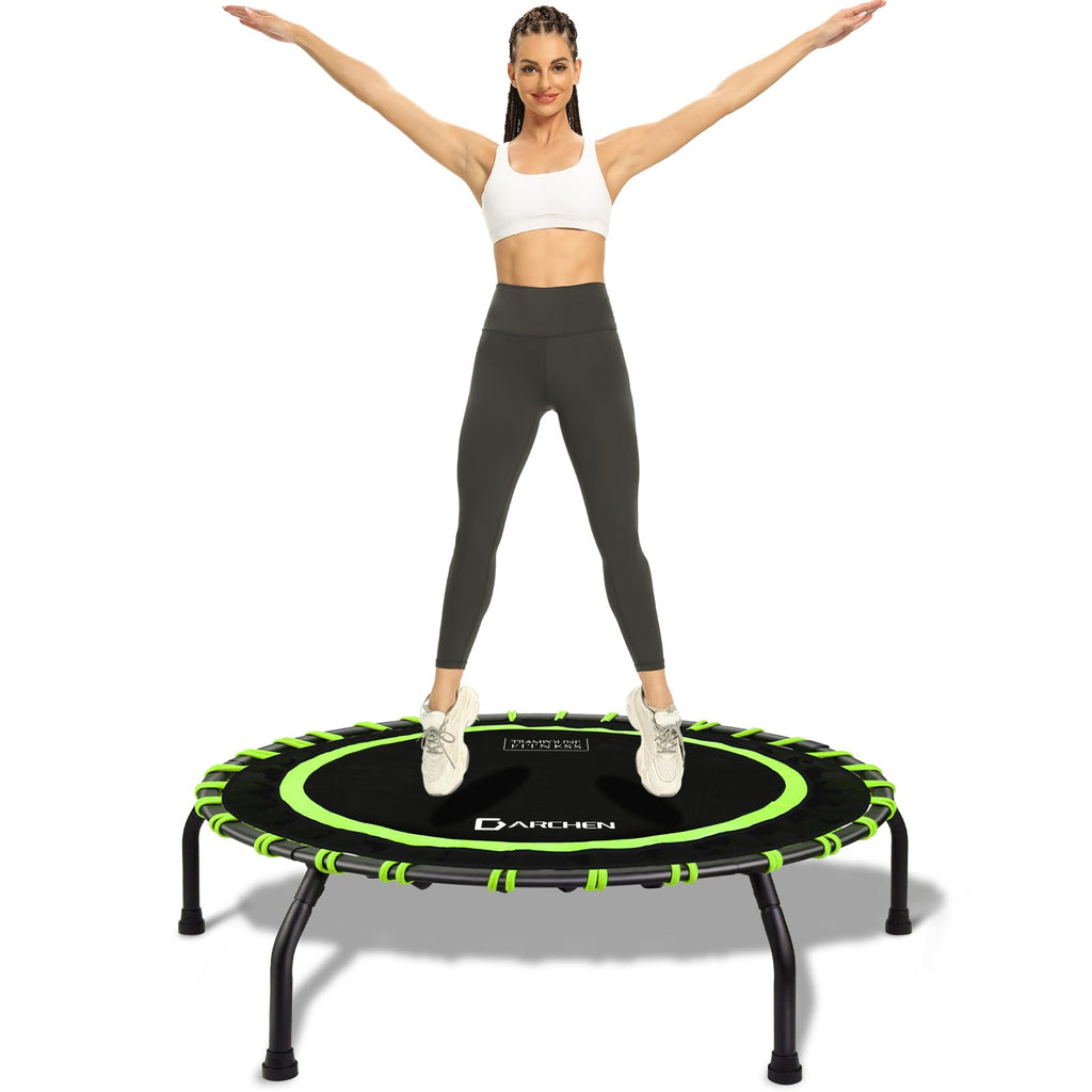 DARCHEN Mini Rebounder Trampoline – 150KG Bungee Fitness Workout, 100cm