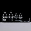 Movdyka 15th Anniversary Crystal Family Sculpture - 2 Children Ornament