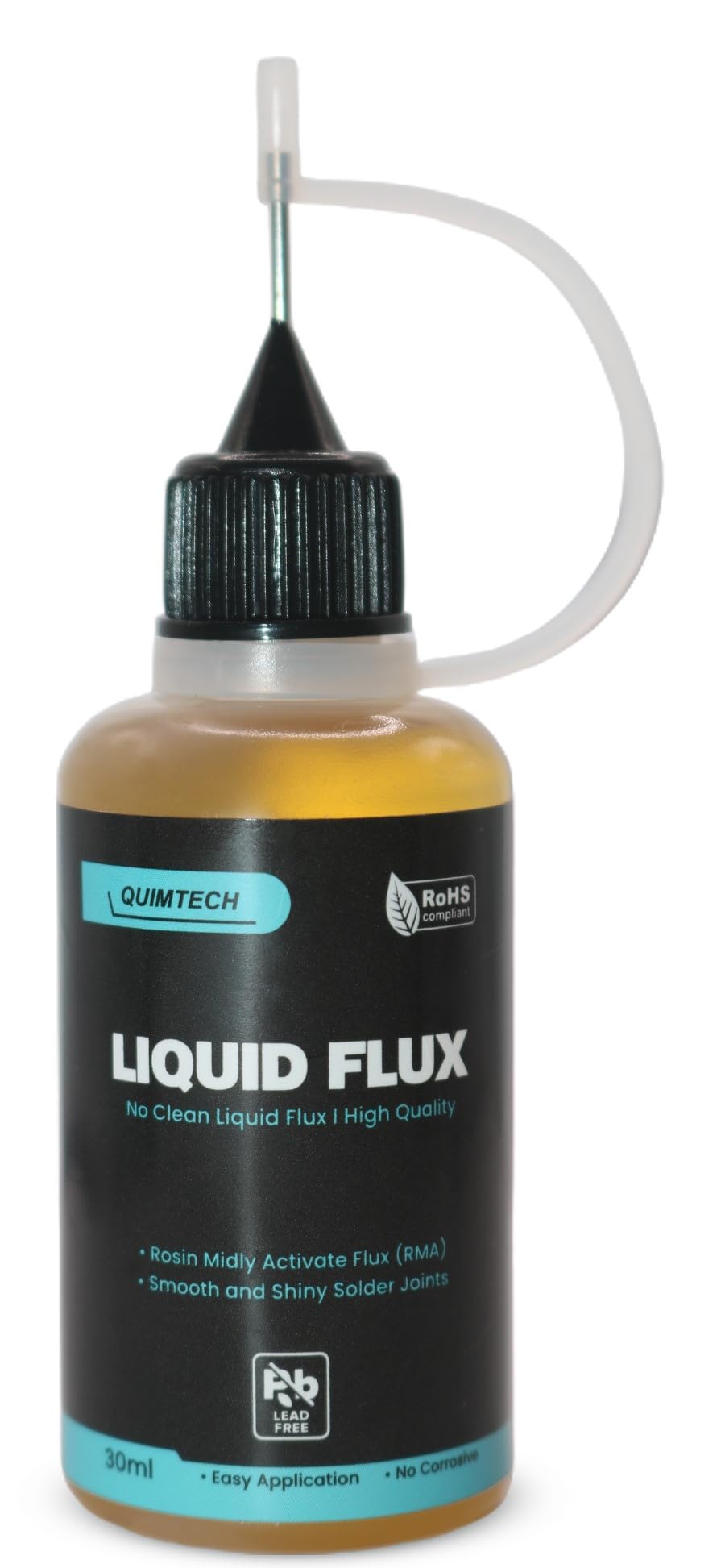 Quimtech No-Clean Liquid Solder Flux - 30ml Rosin Flux for Electronics