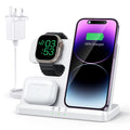 JARGOU 3-in-1 Wireless Charging Station for iPhone 17/16 and Apple Watch