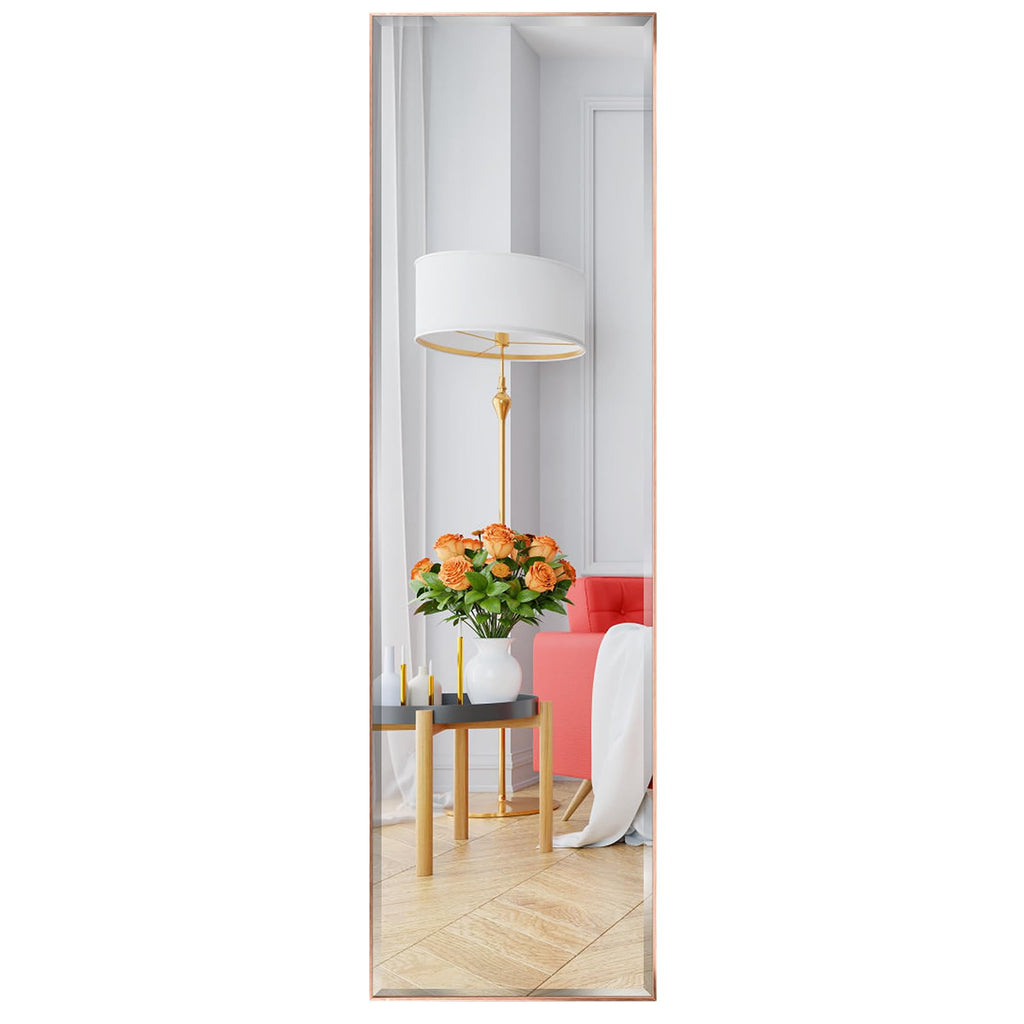 HORLIMER Full Length Wall Mirror – 122x35cm Rose Gold Body Mirror