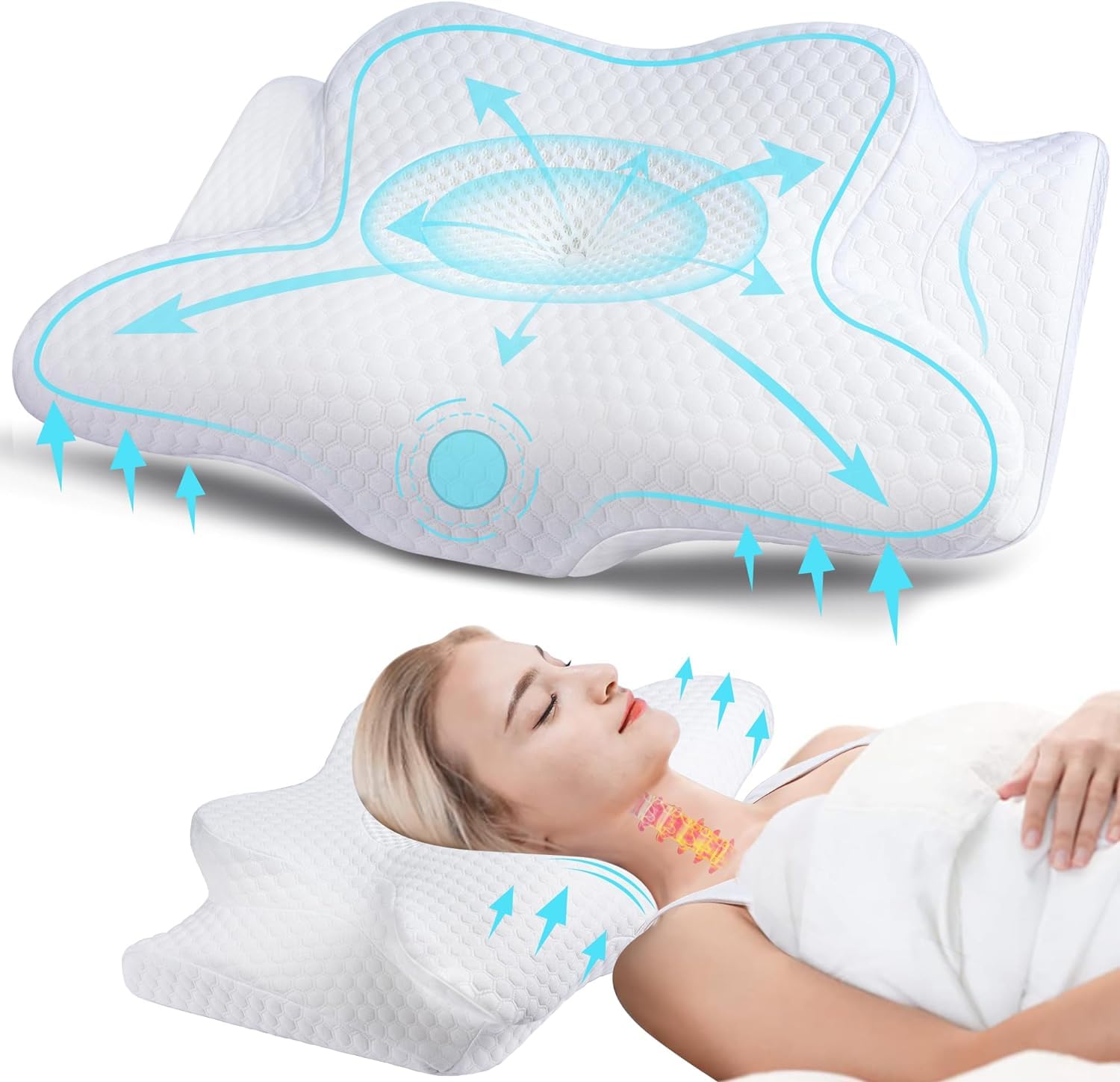 Cervical Memory Foam Pillow – Orthopedic Neck Pain Relief
